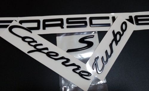 New black metal emblem badge letter porsche cayenne-s turbo sticker