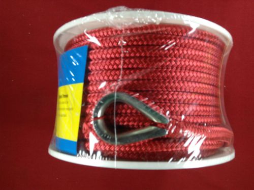 Anchor line 3/8" x 100' braided nylon red seachoice 42171