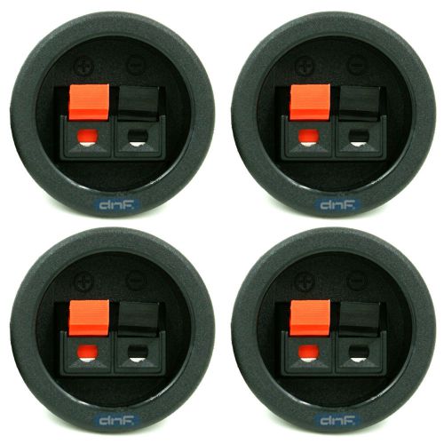 (4 pack) speaker box  push spring terminal cup connector subwoofer - ships today