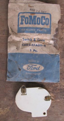Nos 1966-74 mustang falcon windshield  wiper switch &amp; cover fomoco c60z-17a511-a