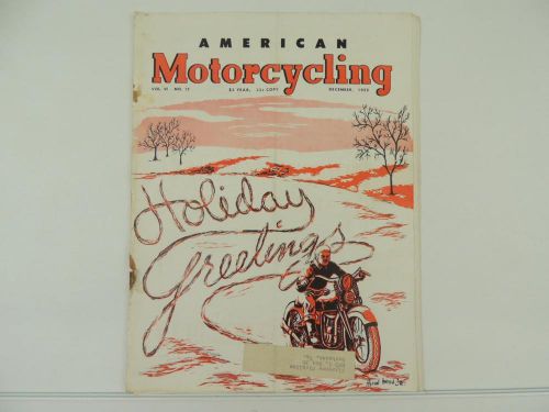 Vintage dec 1952 american motorcycling magazine indian bsa ama triumph l5340