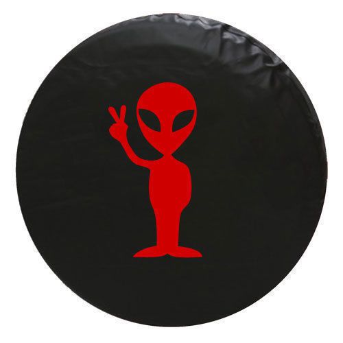 Sell Alien Peace Vinyl Spare Tire Cover 33 inch Red in Austin, Texas