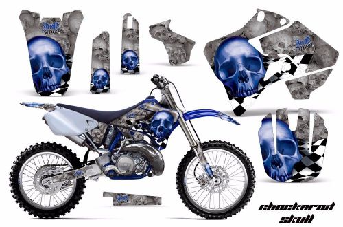 Yamaha graphic kit amr racing bike decal yz 125/250 decals mx parts 96-01 cs blu