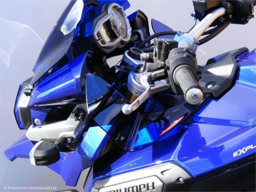 Triumph tiger 1200 explorer wind air deflectors pair dark tint made uk (pb)