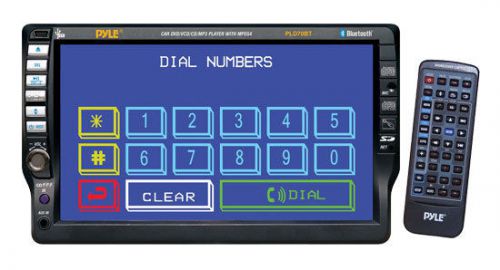 Pyle pld70bt indash 7" dvd cd mp3 radio receiver touch tft lcd bluetooth player