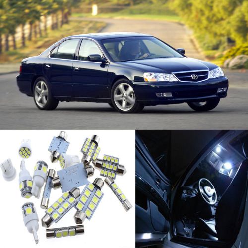 9pcs white interior led light package kit for accura tl 1999-2003