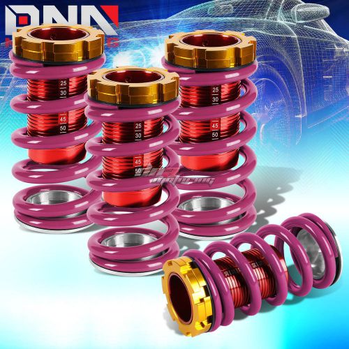 Purple adjustable 1-4&#034;red scale suspension coilover spring for 88-00 eg ek em dc