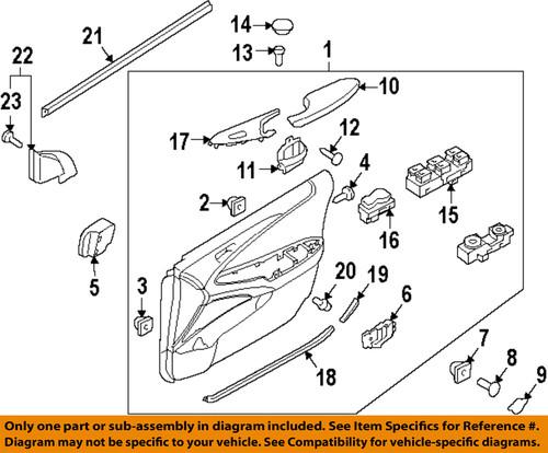 Hyundai oem 876503s000ry front door-inner cover