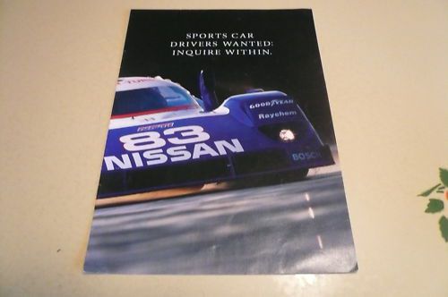 1991 nissan sales brochure vintage