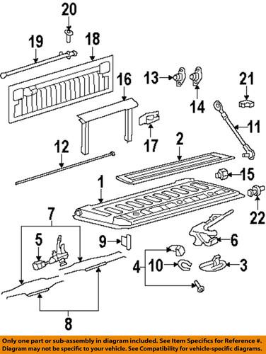 Ford oem f65z99430b23aa tail gate-insert
