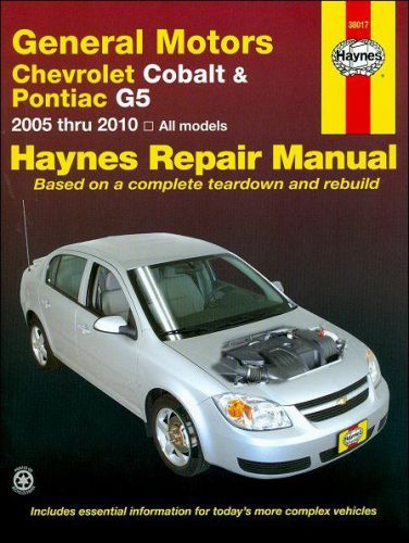 Chevrolet cobalt, pontiac g5, pontiac pursuit repair manual 2005-2010