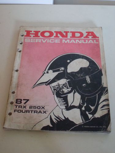 Honda 87 trx 250 x fourtrax factory service manual,#61hc000