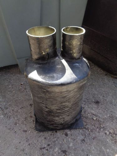 Nauqualift silencer x-235-84 4":in 5" out  21"h oa 13" diam marine muffler corp