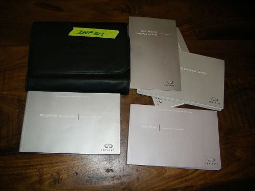 2013 infiniti g series g37 convetible owners manual w case and navigation inf213