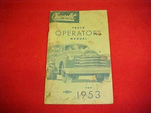 1953 original chevy light medium heavy truck owners manual service guide book 53