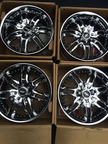 Set of 4 ss style 16x7 ar chrome rims    tires &amp; car not included
