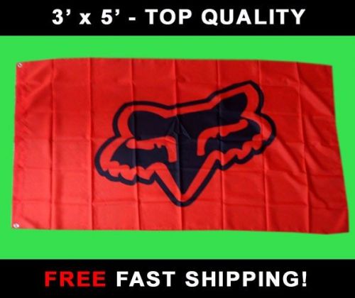 Fox racing flag - new 3' x 5' banner - motocross dirtbike sport bike enduro moto