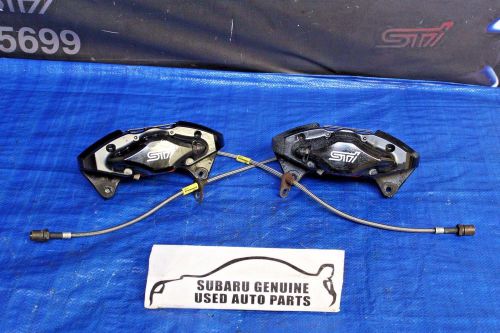 08-16 2008-2016 subaru impreza wrx sti rear brembo caliper set &amp; goodridge lines