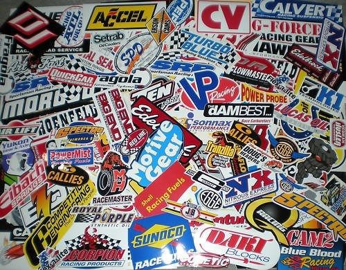 Nhra/nascar/off road racing  &#034;tool box&#034; stickers/decals100+ lot