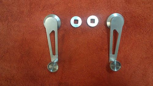 Brushed aluminum window cranks &amp; inserts for early ford street rod