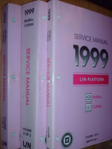 1999 oldsmobile cutlass chevy malibu shop manual set