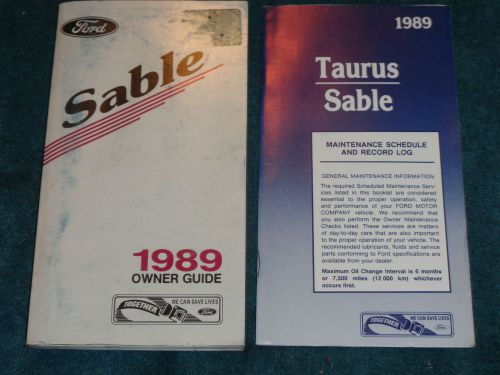 1989 mercury sable owner&#039;s manual set / owner&#039;s guide set / good originals!!!