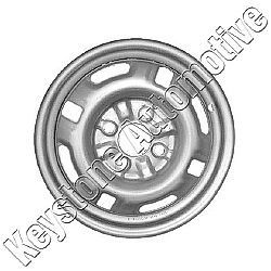 69166 oem reconditioned wheel 13 x 5; medium silver sparkle full face painted