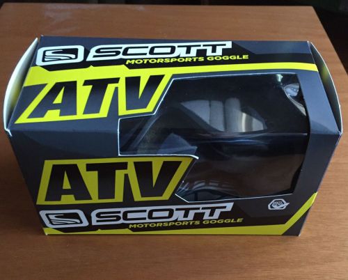 Scott voltage x atv goggle yellow with anti-fog clear lens