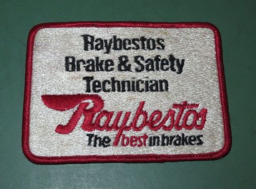 Vintage raybestos brake &amp; safety technician mechanic uniform patch