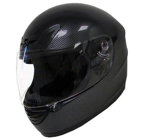 Size xl/x-large black carbon fiber motorcycle full face street sport bike helmet