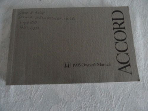 1995 honda accord  owners manual ...free shipping