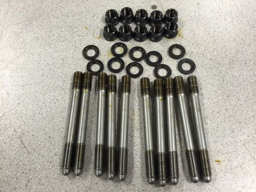 10 new nascar a1 technologies 7/16  stainless steel studs nuts washers 4 1/2"