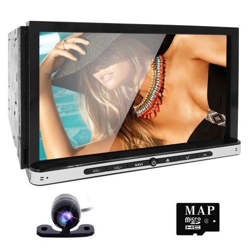 Android 4.4 7" hd screen mirror car stereo radio gps cd dvd player obd2 camera