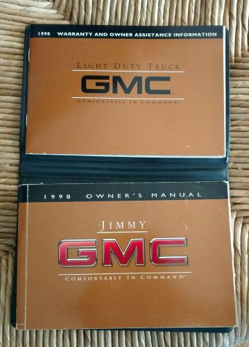 Owner&#039;s manual for 1998 gmc jimmy complete with case