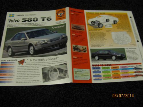 ★★ volvo s80 t6 - collector brochure specs info 1998+ ★★