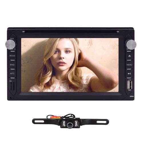 Hd camera+6.2'' double 2 din in dash car stereo dvd player usb bt ipod tv radio