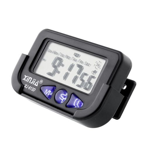 Auto car interior jumbo clock black digital with alarming clear lcd display