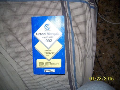 Owners manual for a 1992 mercury grand marquis