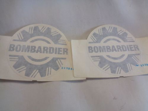Bombardier decal pair ( 2 ) black / white 5 1/4&#034; marine boat
