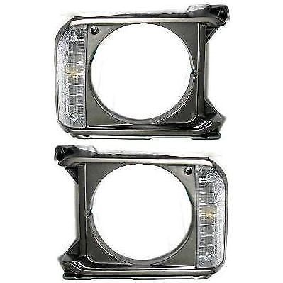 New set of 2 head light headlight doors headlamp bezels left &amp; right side pair