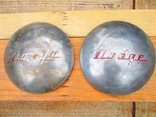 2 early vintage dodge hub caps 1930&#039;s 40&#039;s 50&#039;s hot rod rat rod