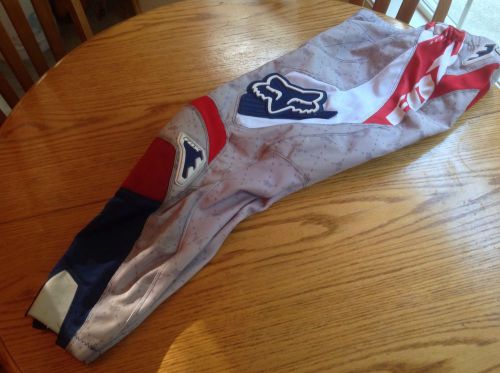 Fox racing 180 mx atv pants red white blue size 32