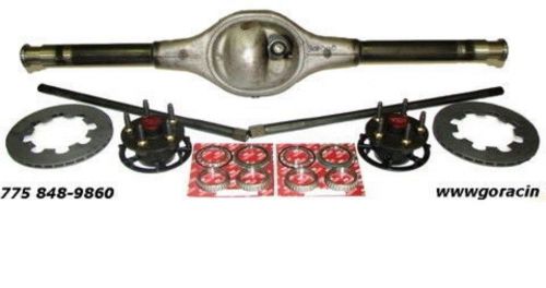 9&#034; ford rear end floater assembly complete w/axles,bearings,hubs rotors seals~