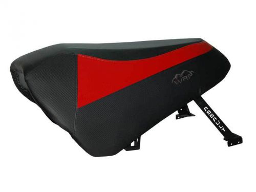 Wrp 2002-2005 polaris edge seat plus 4" red on black