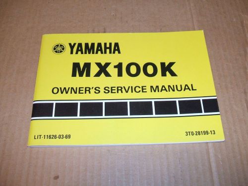 Nos owners manual for the yamaha mx100k motorcycle 1982 motocross
