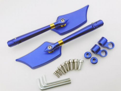 Brand new cnc blue reaview mirrors for honda motorcycle bikes 2015 new arrival!!