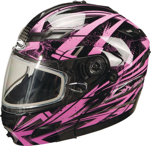 Gm54s gmax snow mobile helmet highmark tc14 black/pink large