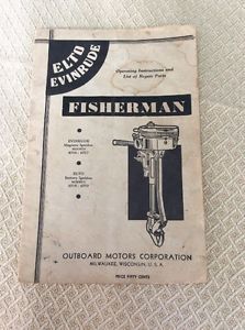 Original 1932 elto evinrude fisherman operating instructions book manual