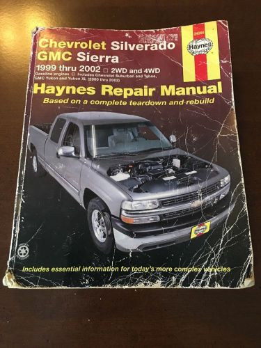 Chevrolet silverado gmc sierra 1999-2001 2wd 4wd  haynes repair manual