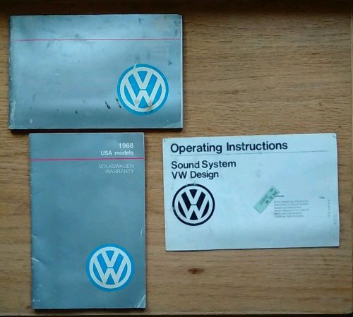 1988 volkswagen fox owners manual